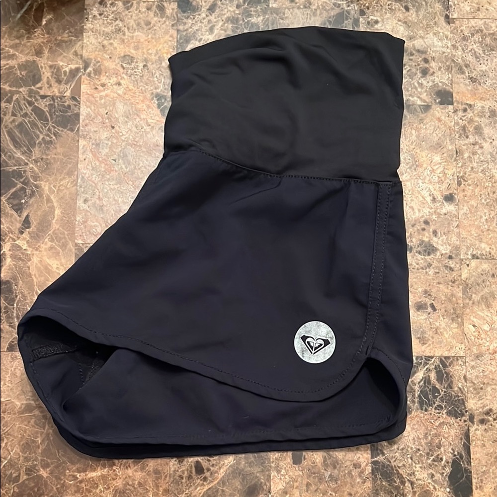 Roxy Midnight Black Skirt with Iconic Emblem and Inside Tie